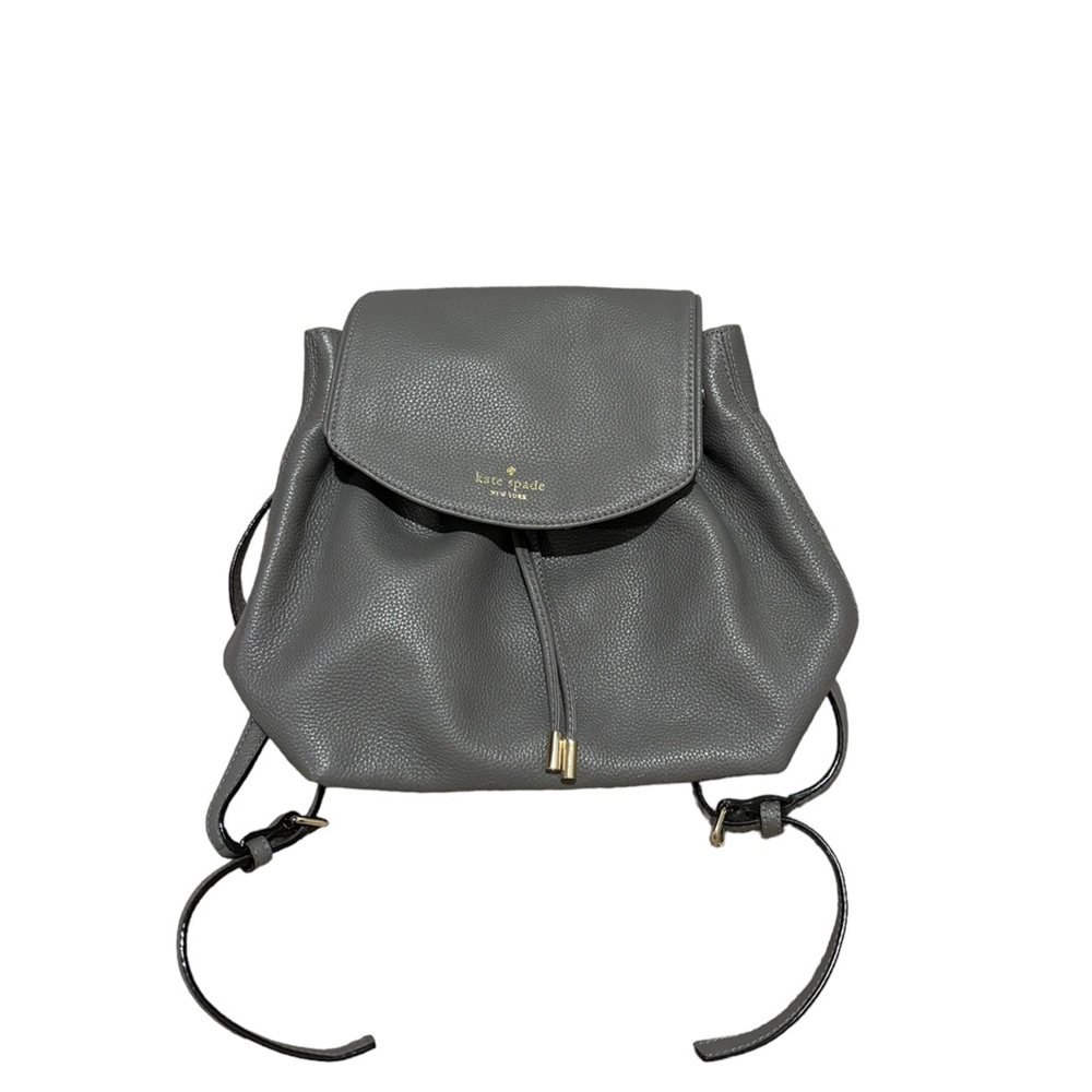 Kate spade mulberry street breezy leather backpack in Haregrey